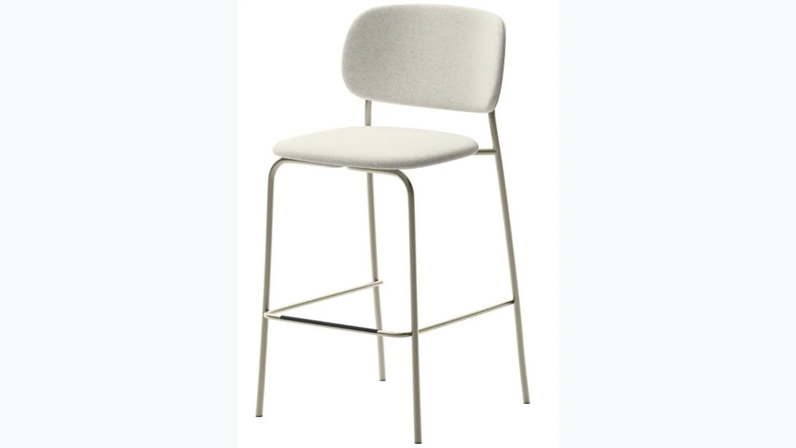 Papillon upholstered stool in fabric by Veneta Cucine.