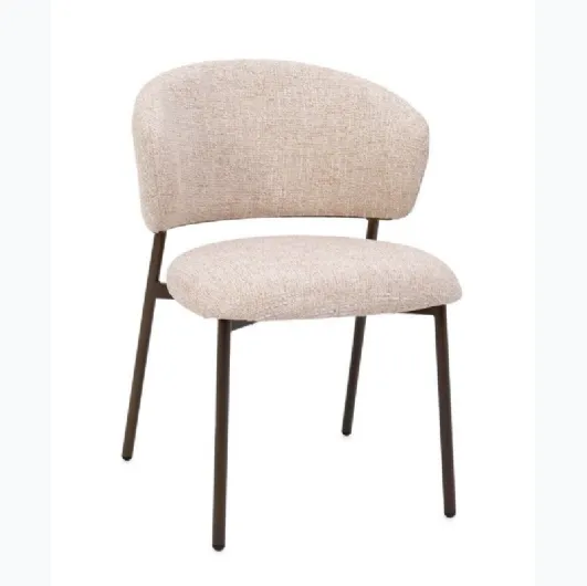 Prisca chair in padded fabric by Bizzotto