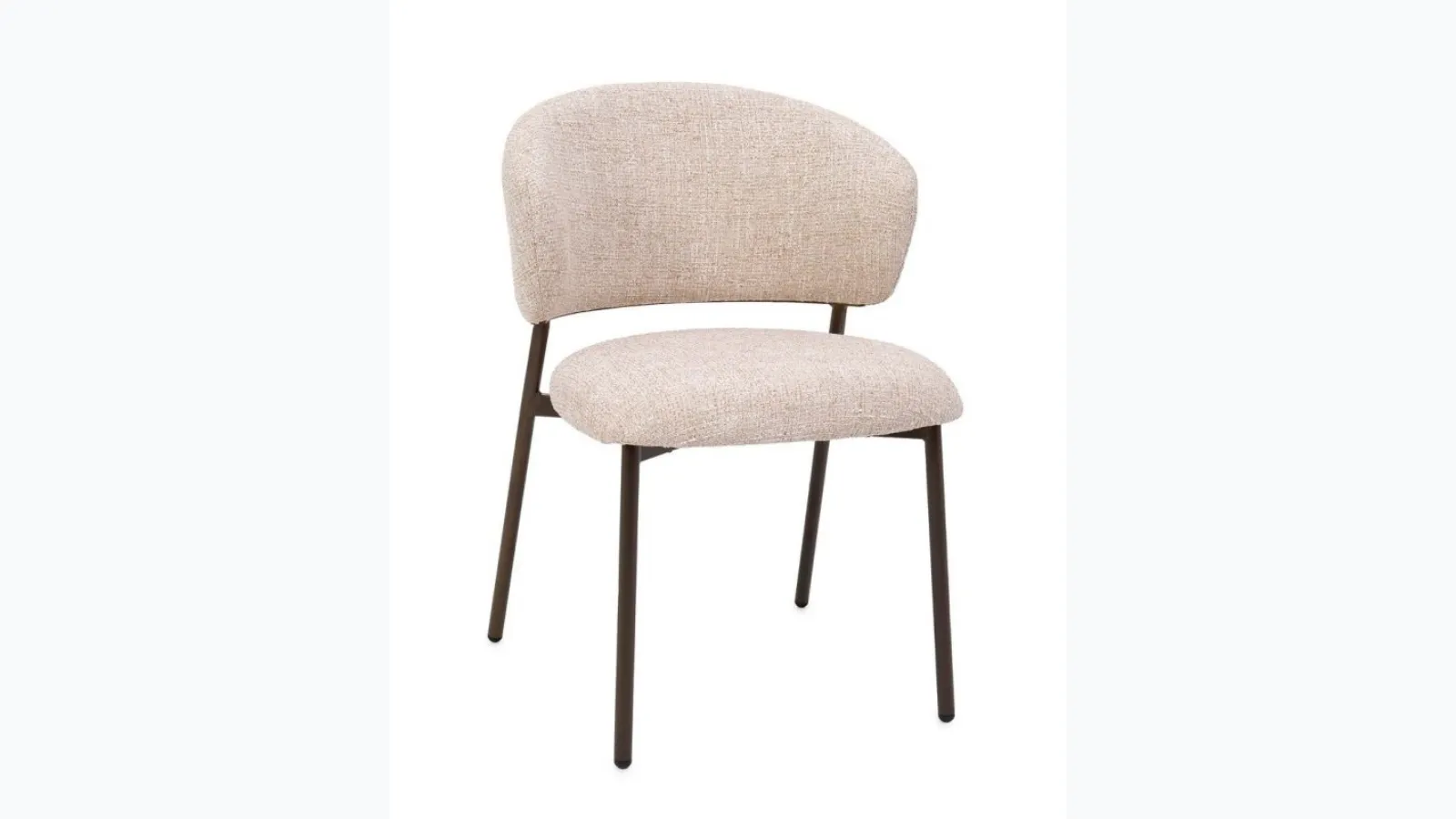 Prisca chair in padded fabric by Bizzotto
