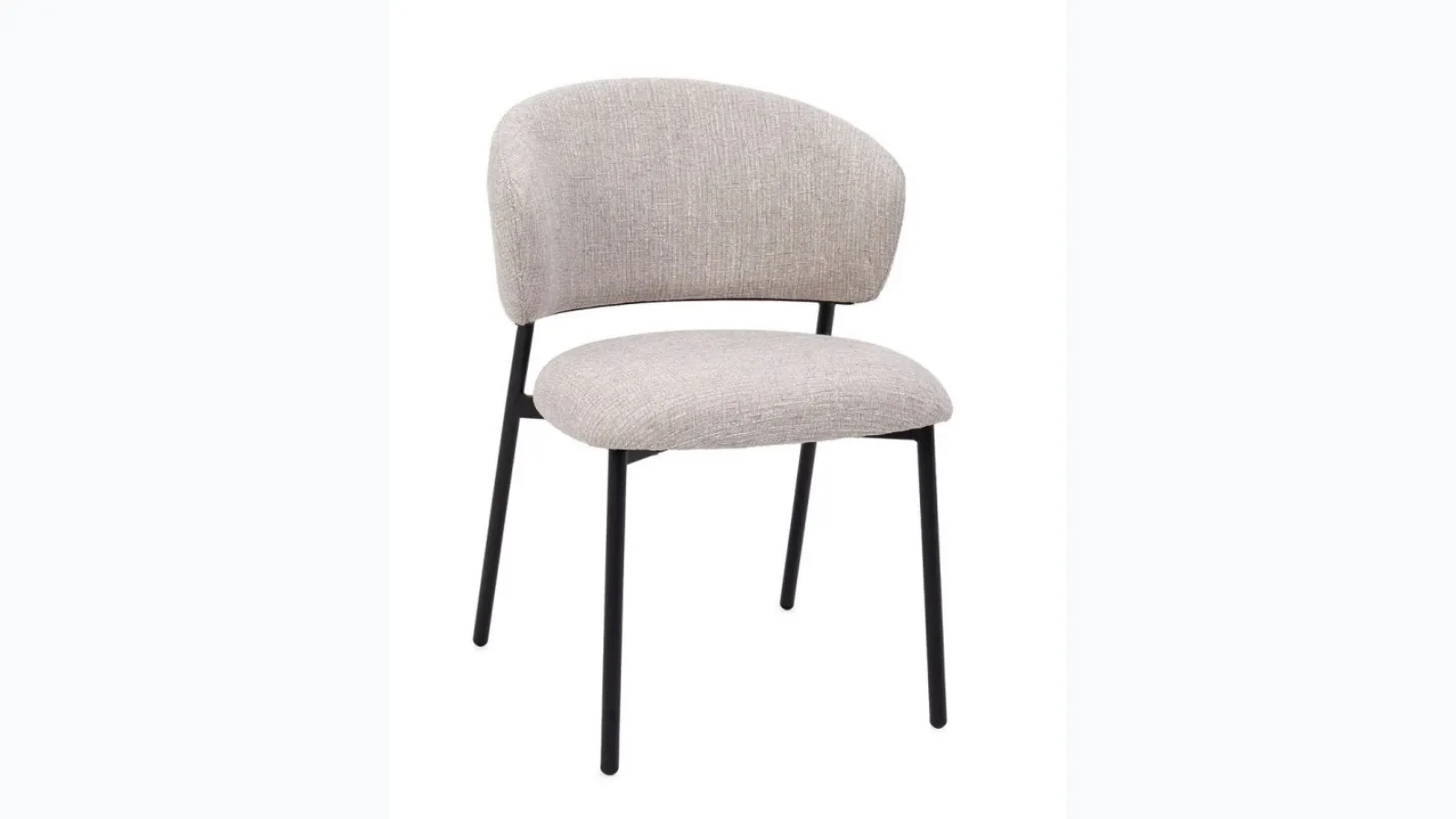Prisca chair in padded fabric by Bizzotto.