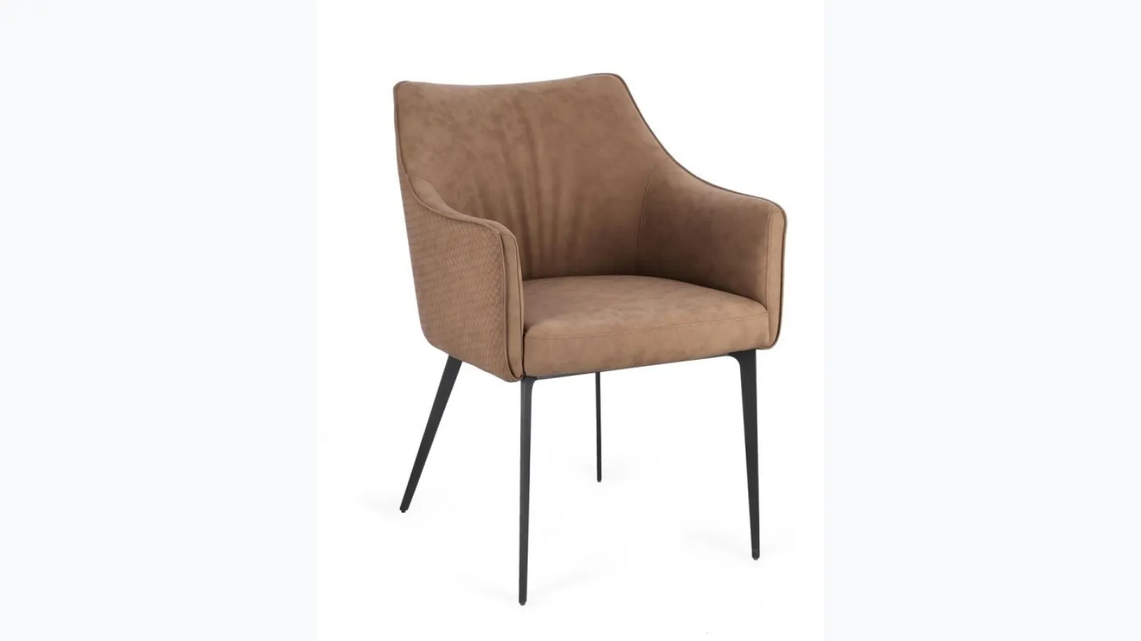 Russell chair in Cappuccino eco-leather by Bizzotto.