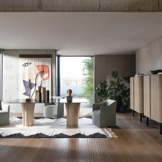 Saia chair in upholstered fabric by Gervasoni