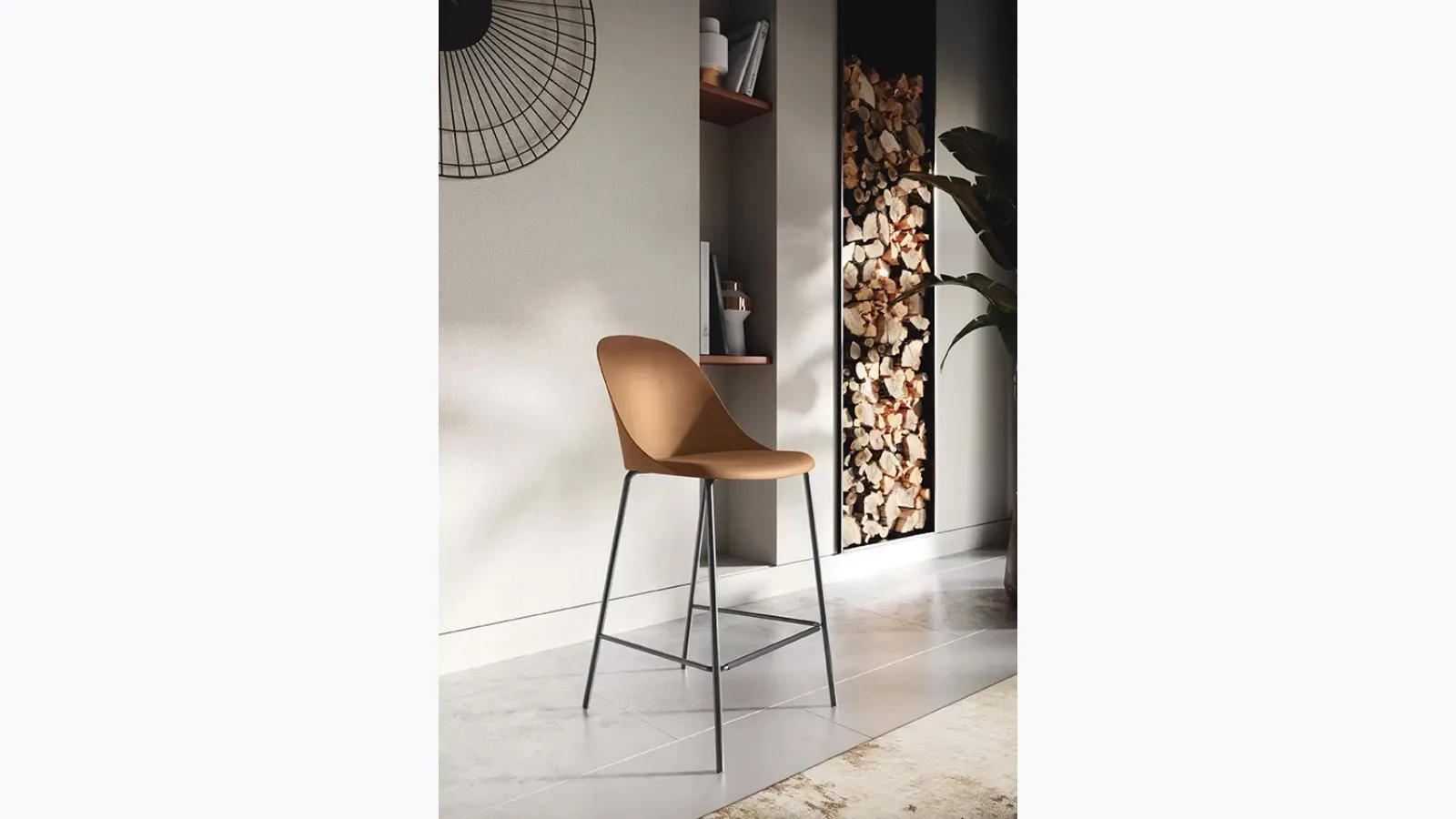 Sam Outdoor stool in polypropylene by Ingenia.