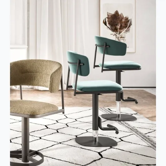 Adam and Alida fabric stools by Ozzio