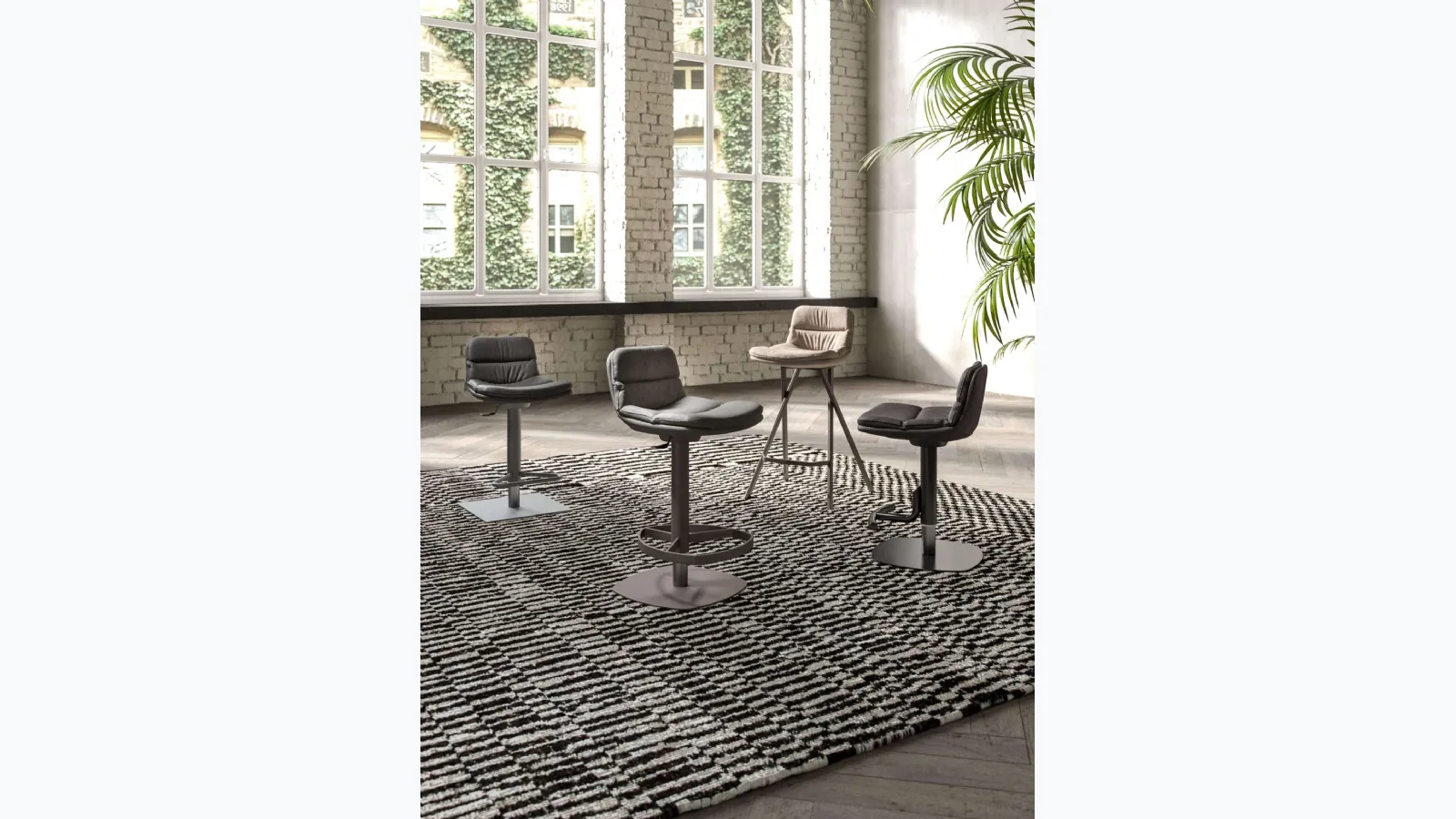 Stools Milo - Morpheus - Morris - Marlon by Ozzio