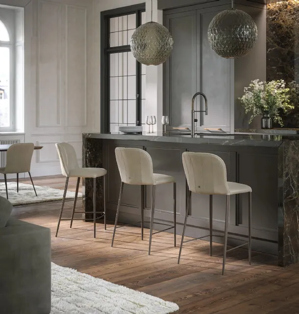 Leather Bustier Stool by Tonin Casa