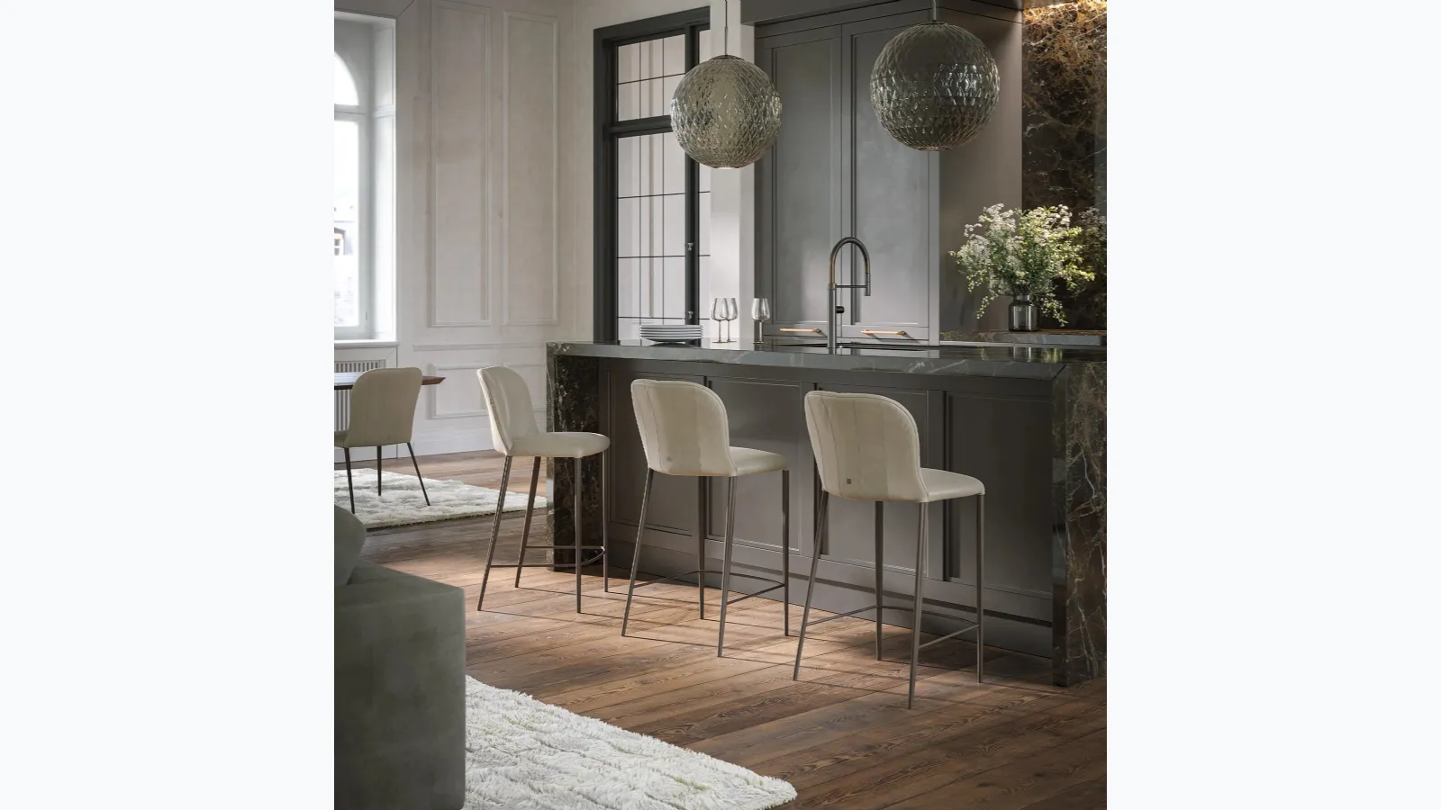 Leather Bustier Stool by Tonin Casa