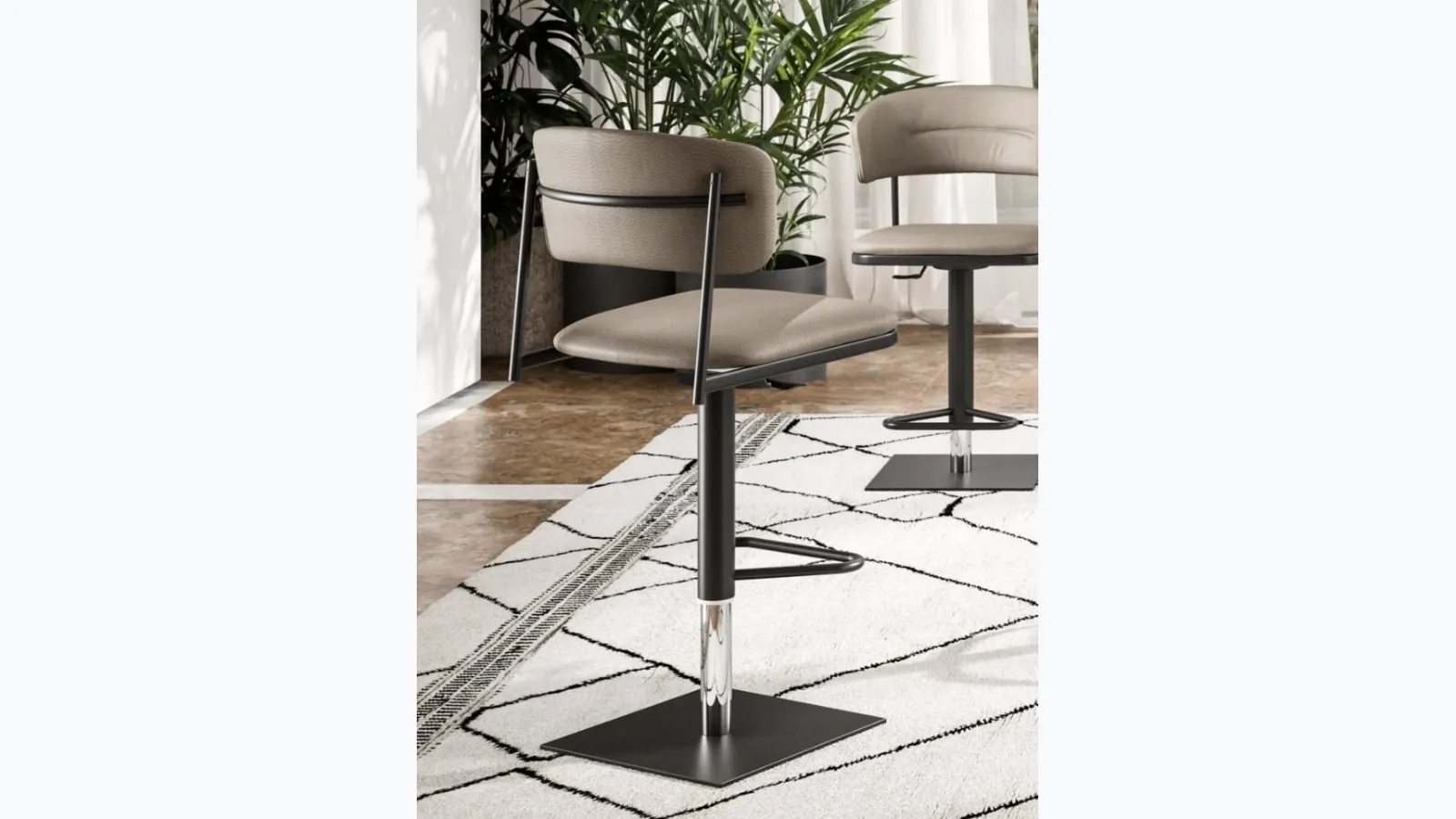 Logan stool by Ozzio
