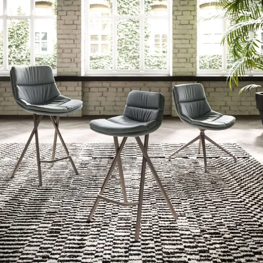 Milo padded stool by Ozzio