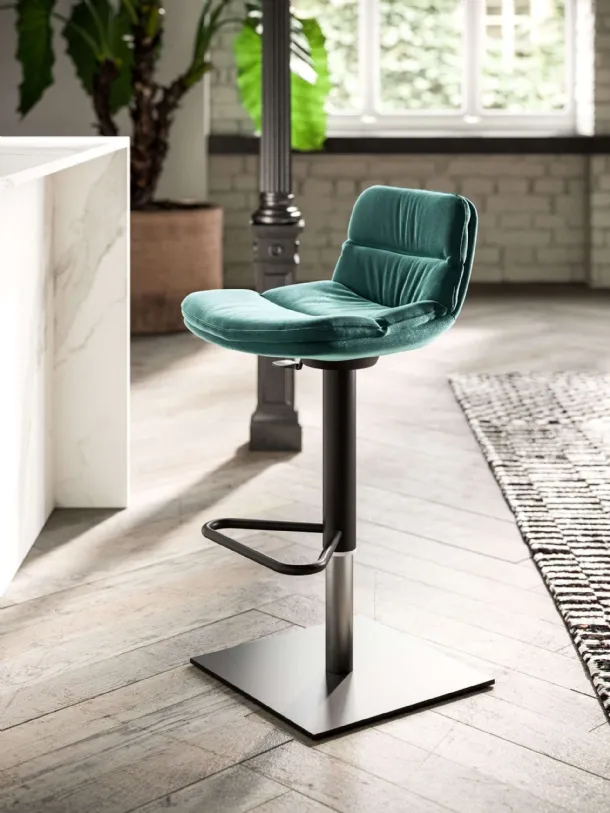 Morris fabric stool by Ozzio