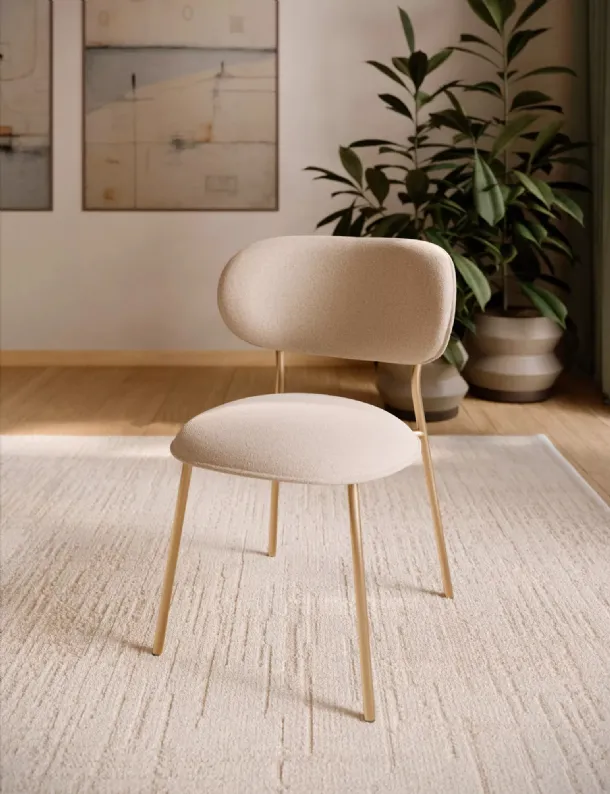 Sienna chair in padded fabric by Bontempi