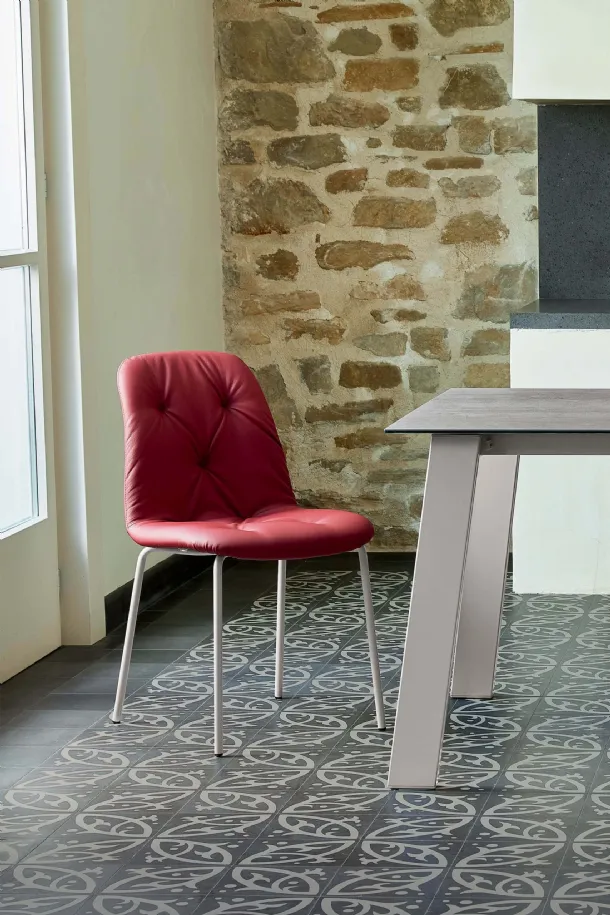 Padded chair in eco-leather Spring by Ingenia