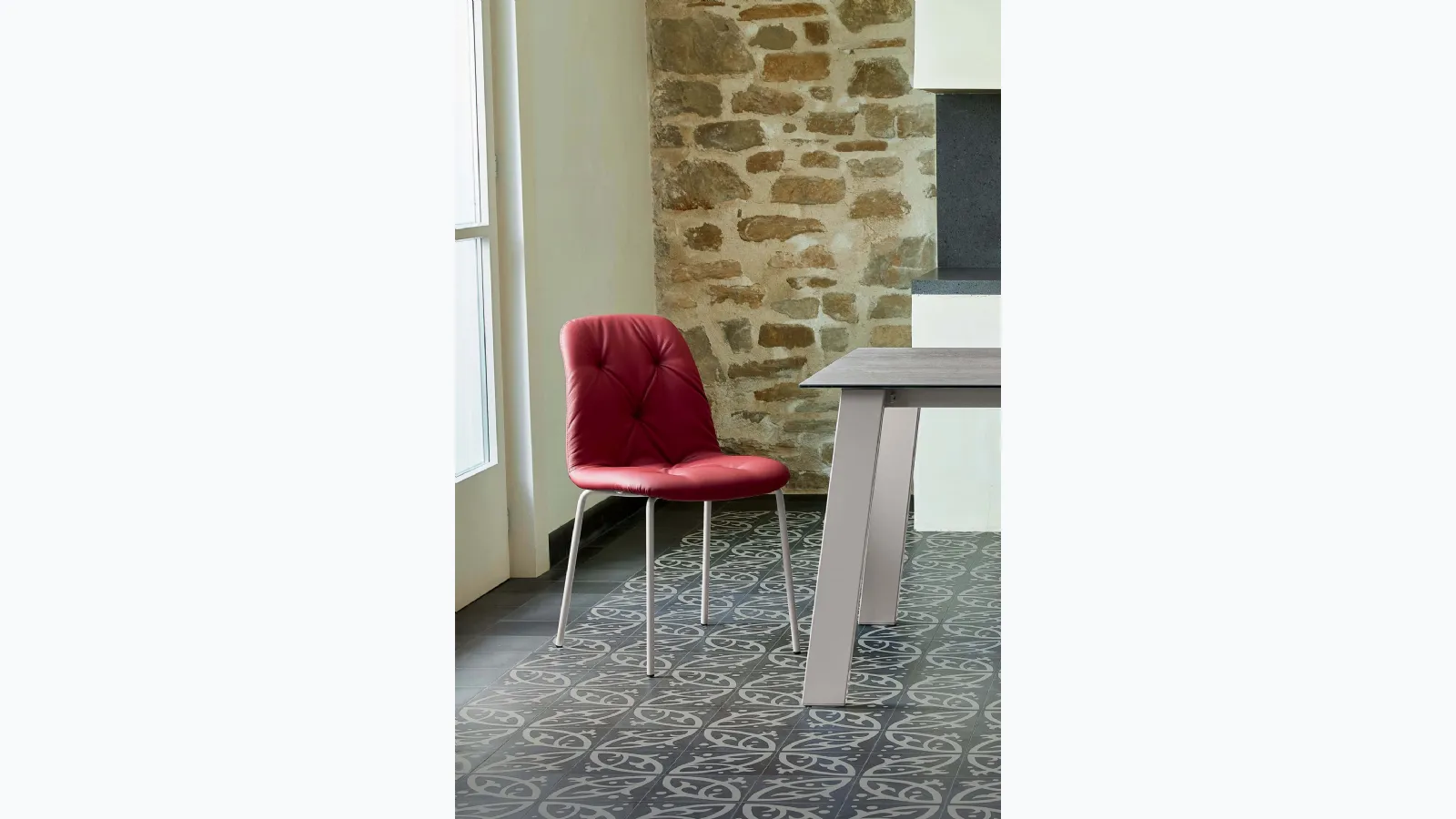 Padded chair in eco-leather Spring by Ingenia