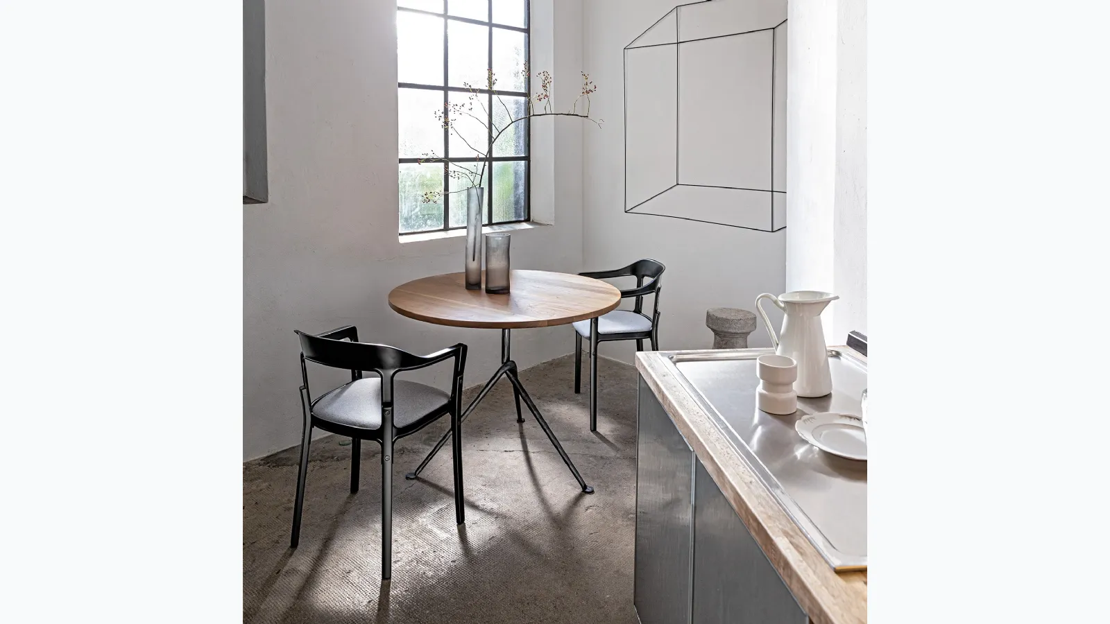 Steelwood Chair by Magis in solid wood and steel sheet