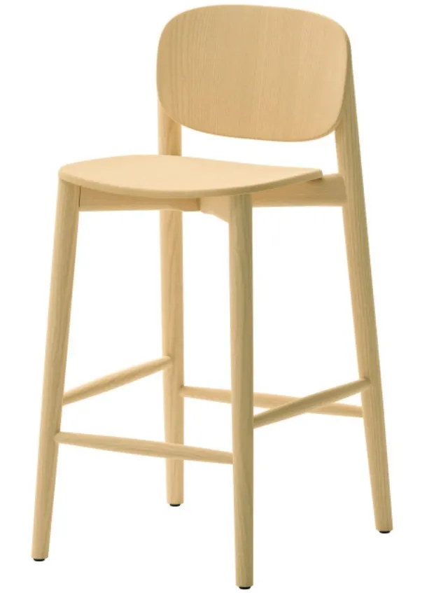 Suomi ash stool by Veneta Cucine