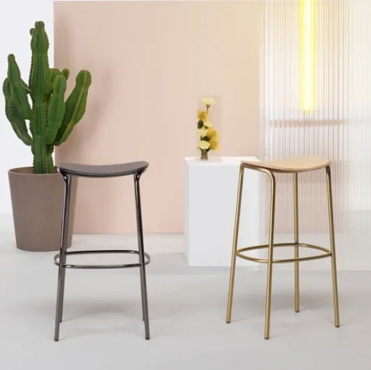 Trick Wood stool in wood and metal by Scab Design.
