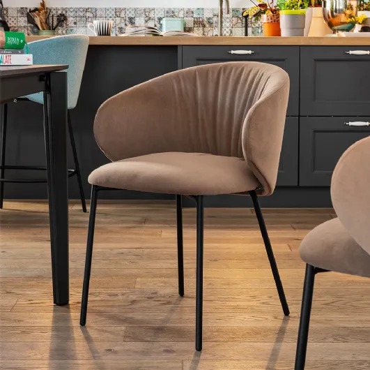 Chair in Tuka Soft fabric by Connubia