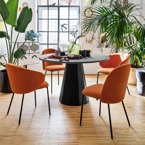 Connubia's Tuka chair in padded fabric