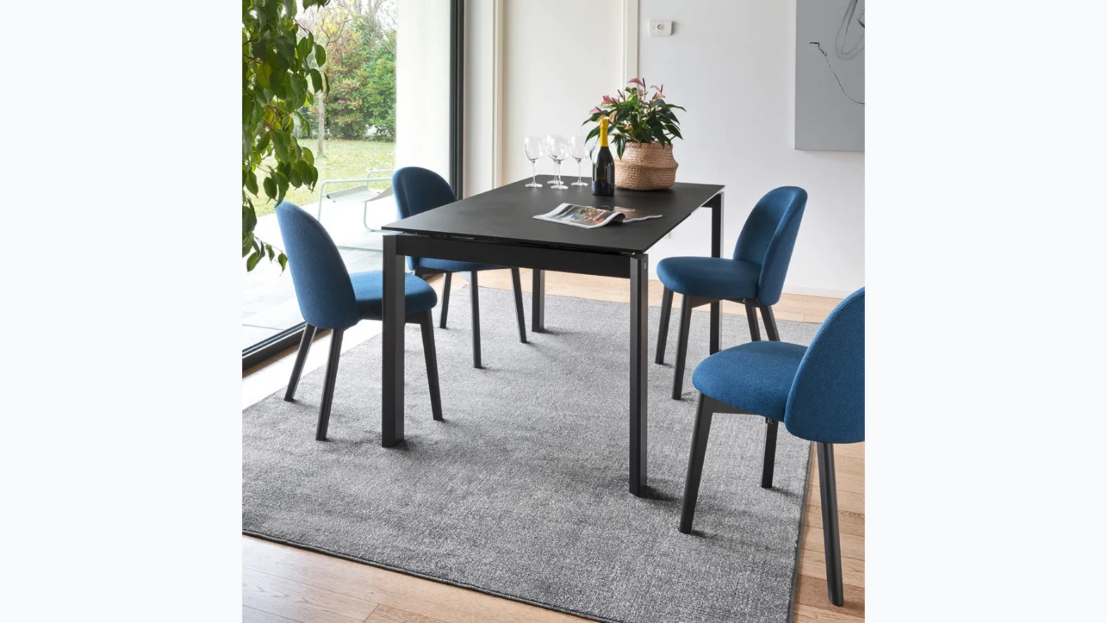 Connubia's Tuka upholstered chair in fabric.