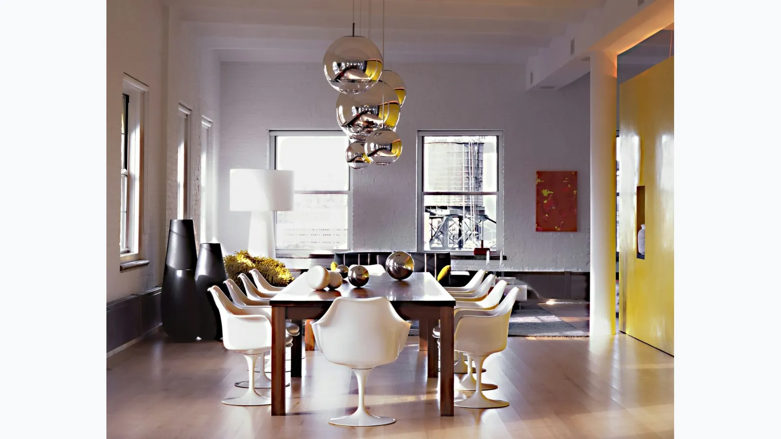 Knoll's Tulip Chair in fiberglass.
