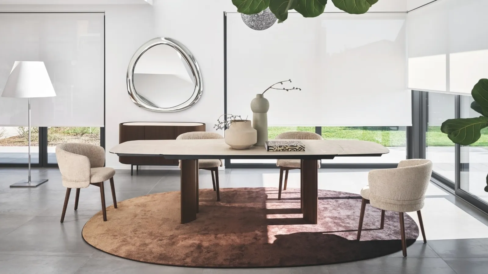 Vanilla padded chair by Calligaris