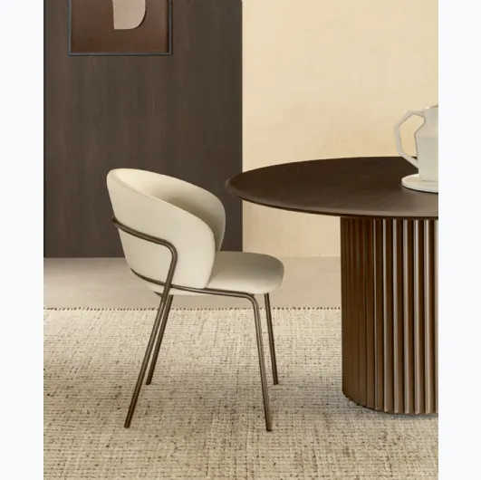 Leather chair Vela by Riflessi