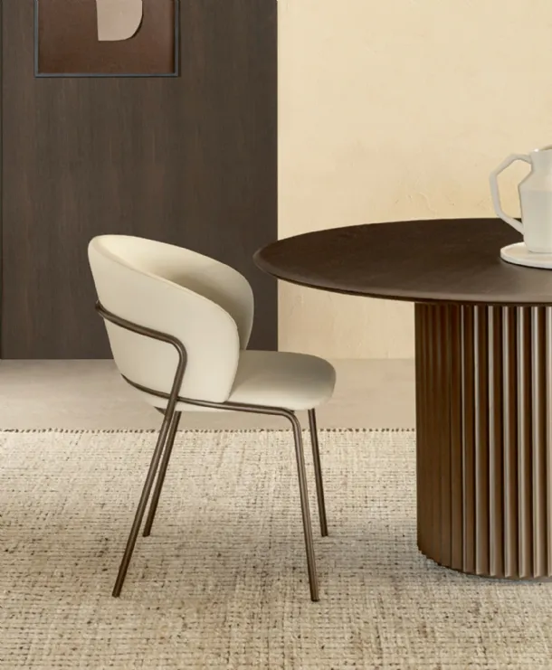 Leather chair Vela by Riflessi