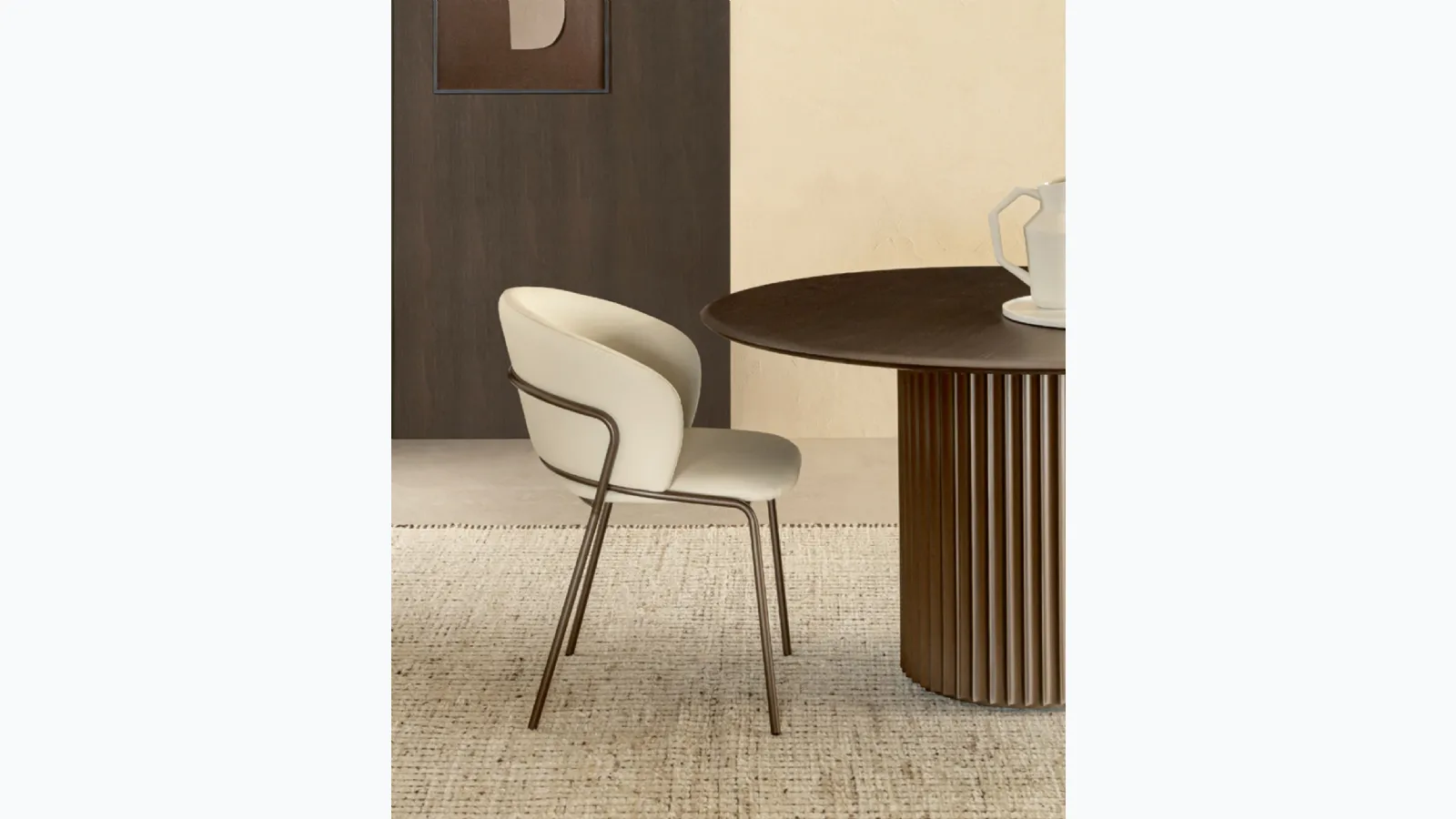 Leather chair Vela by Riflessi