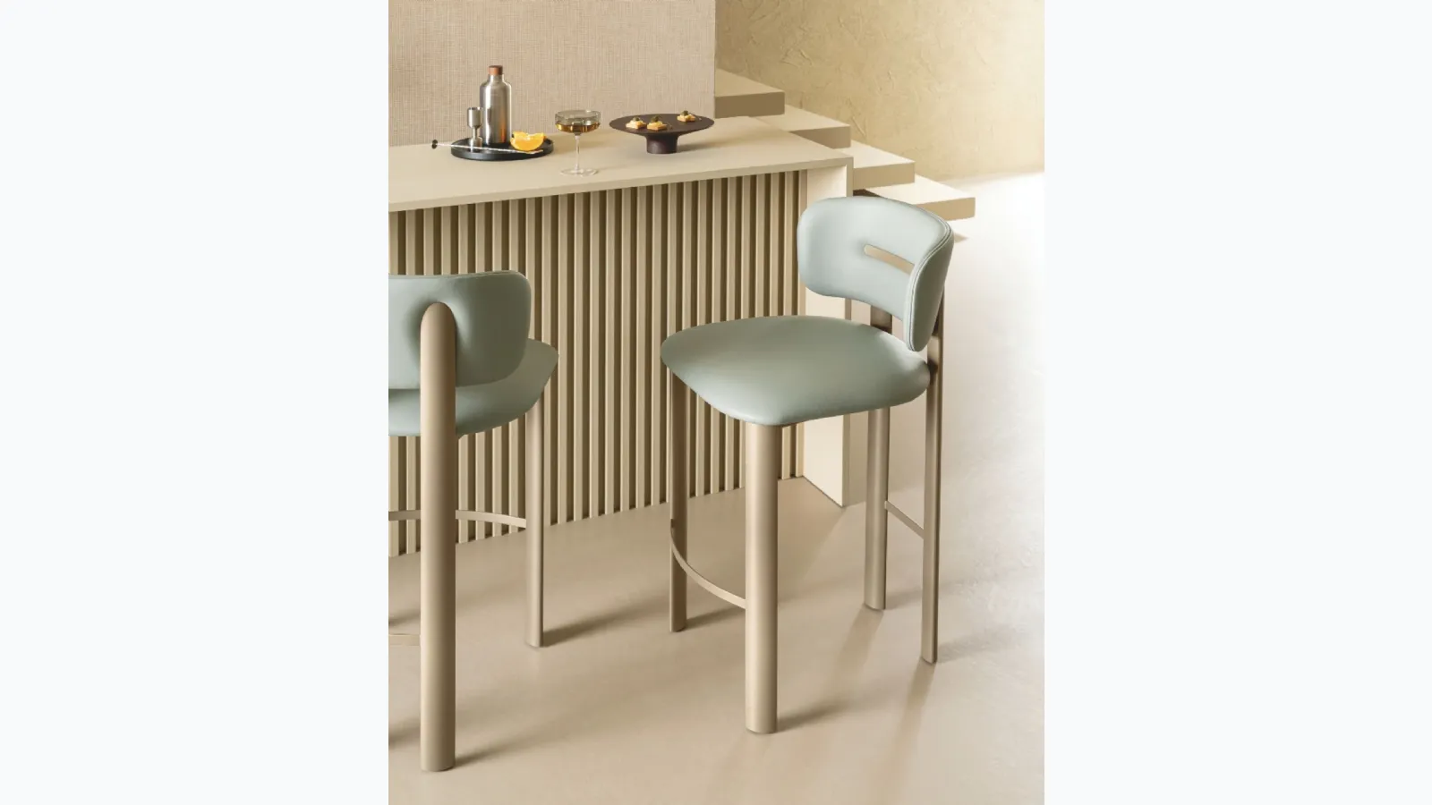 Riflessi Velvet Stool