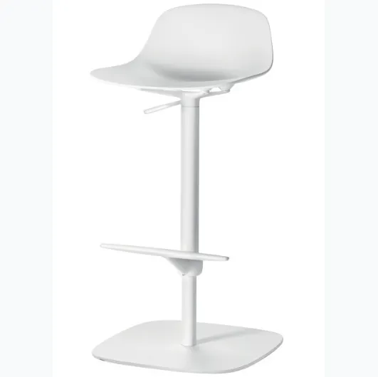 Swivel and adjustable stool Virgola Updown in technopolymer by Veneta Cucine.