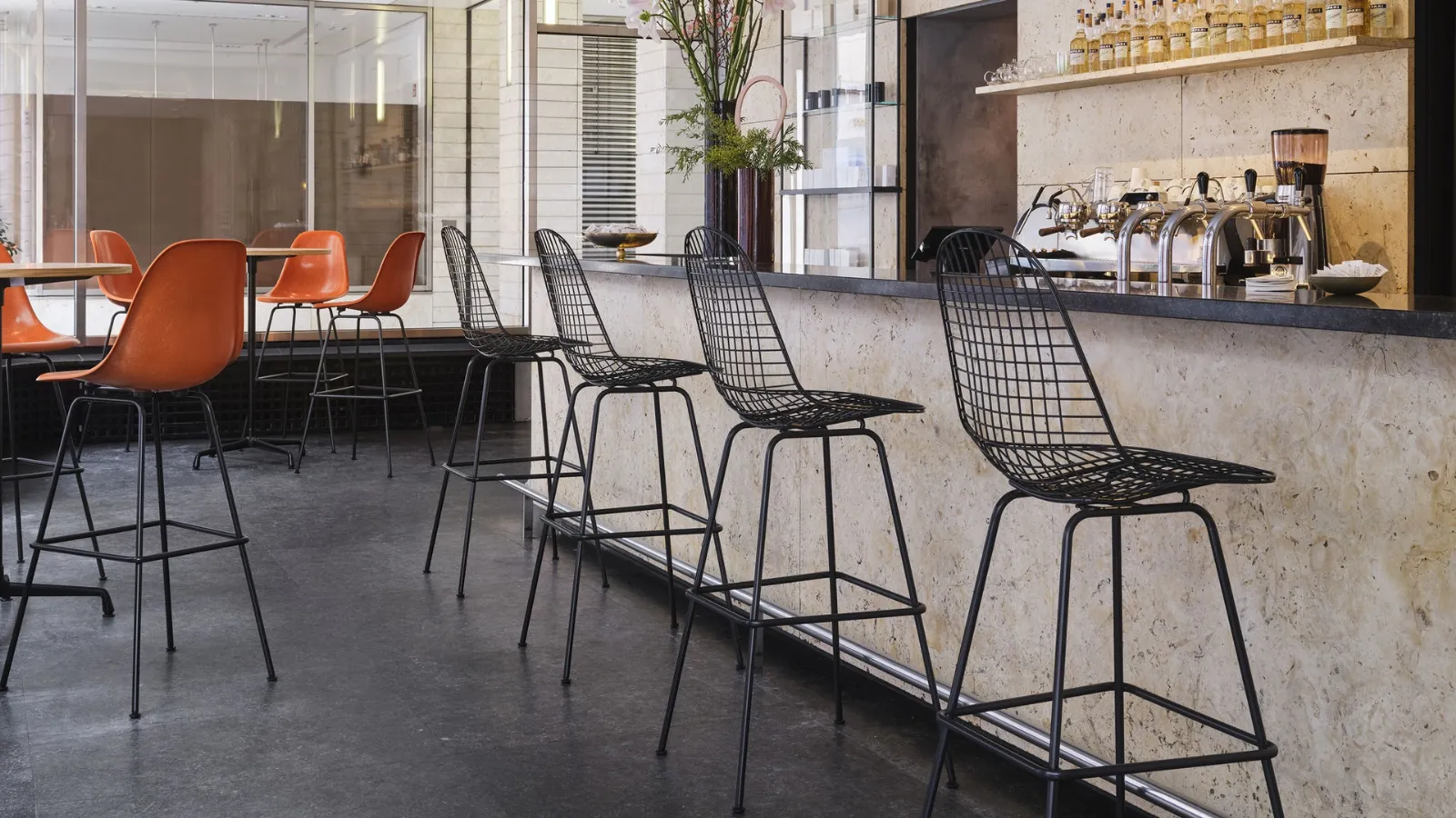 Wire Stool High by Vitra