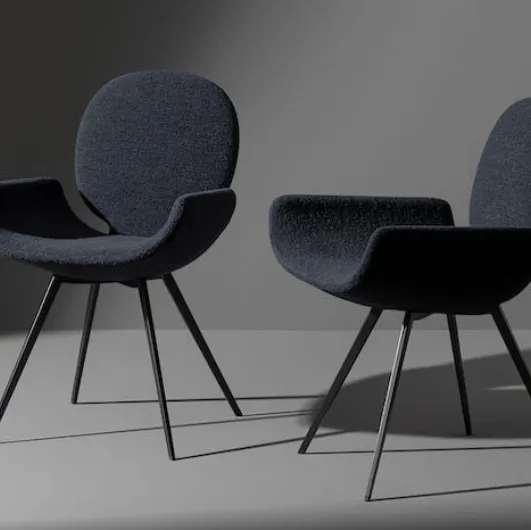 Design fabric chair with metal legs Youpi by Bonaldo