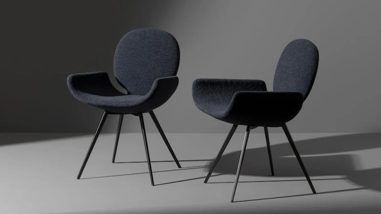 Design fabric chair with metal legs Youpi by Bonaldo