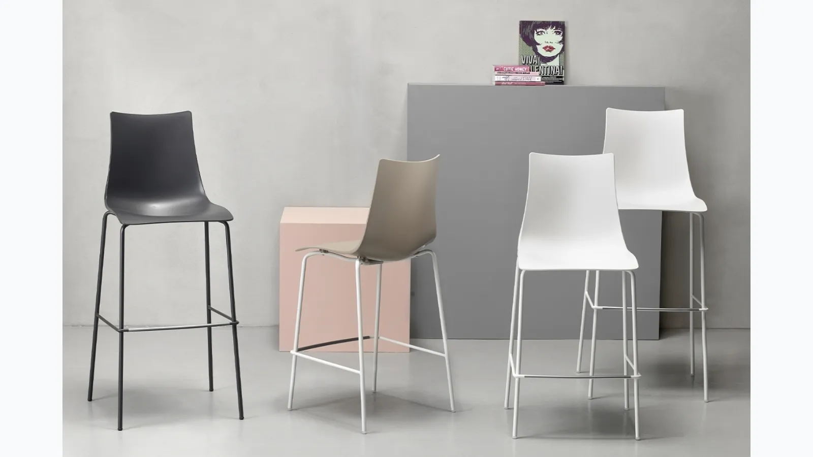 Zebra Stool in Technopolymer by Scab Design