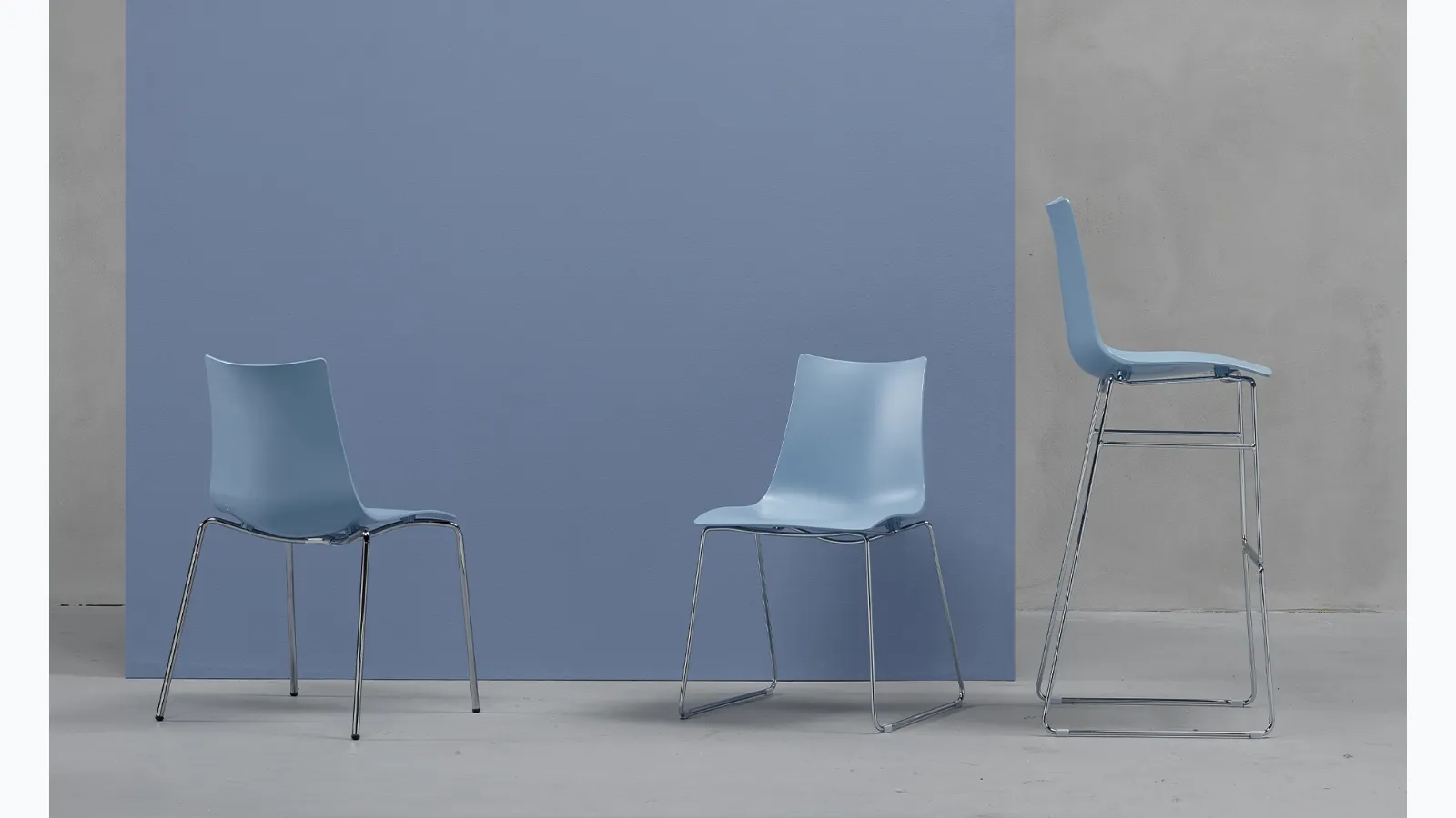 Zebra Chair and Stool in Technopolymer by Scab Design
