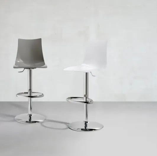 Zebra Up Antishock polycarbonate stool by Scab Design.
