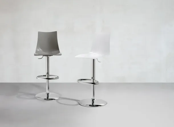 Zebra Up Antishock polycarbonate stool by Scab Design.