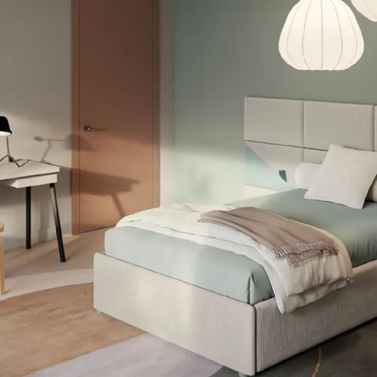 Single bed with storage box Boiserie Marlene by Twils.