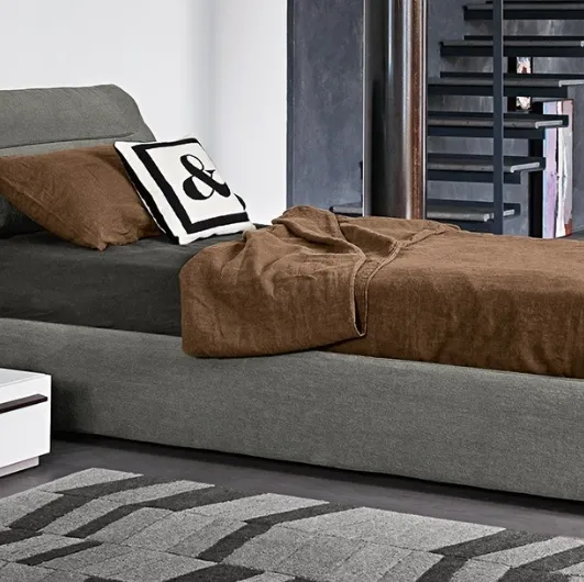 Single bed with storage box Campo by Bonaldo