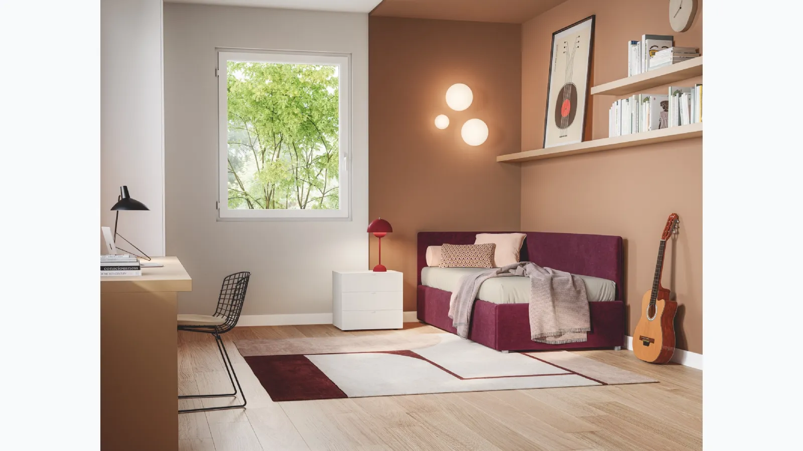 Single daybed with pull-out bed Maya by Twils.