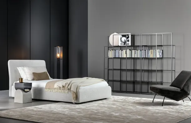 Single bed with storage box Tonight by Bonaldo