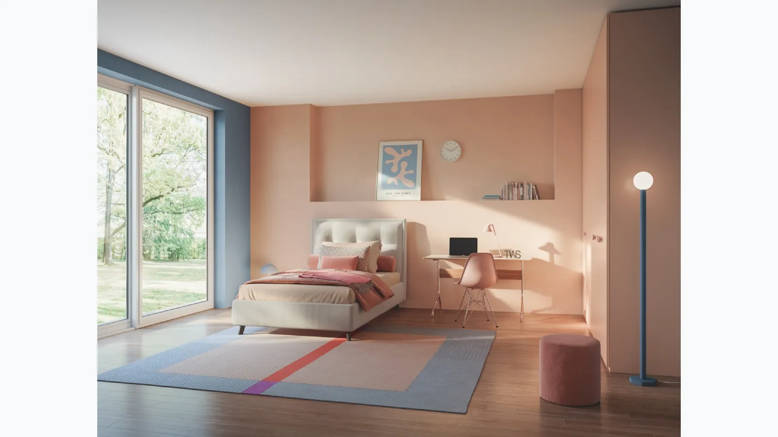 Single padded bed Venus by Twils