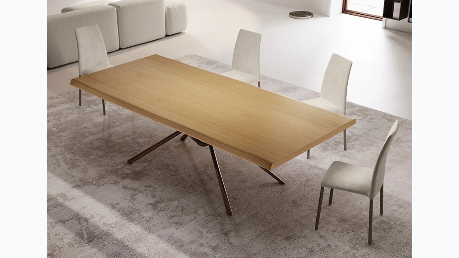 Rectangular wooden table Air by Ingenia.