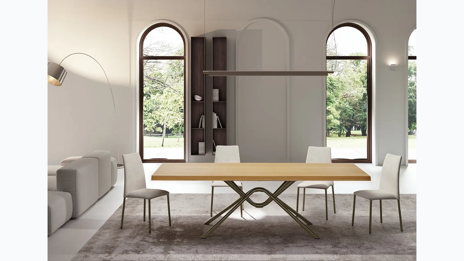 Rectangular wooden table Air by Ingenia