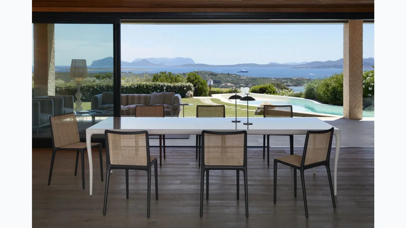 Albert glossy porcelain stoneware table by Kartell