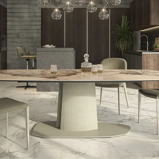 Aviator Keramik Lift adjustable height table by Cattelan Italia.