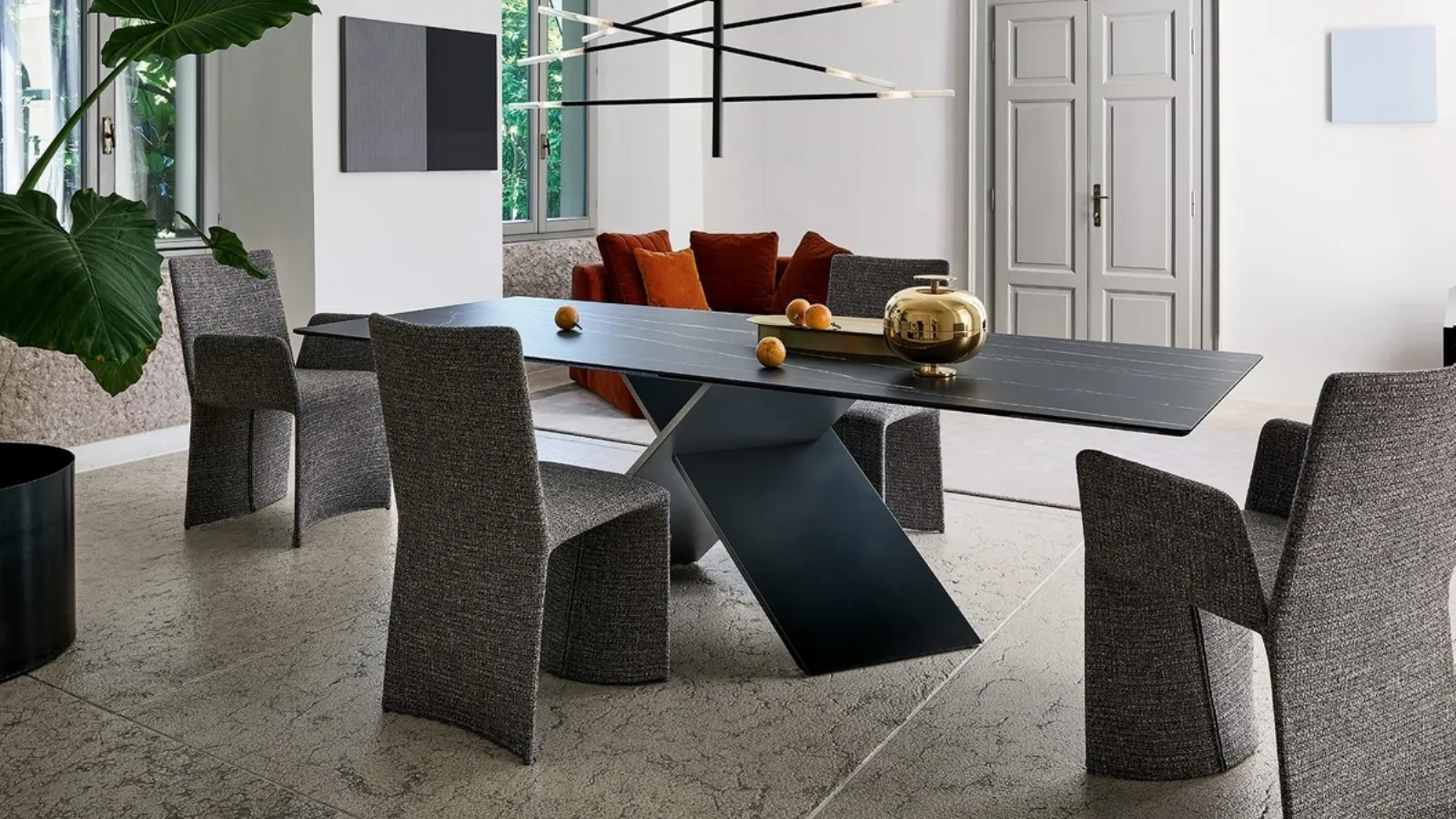 Table Ax with ceramic top by Bonaldo.