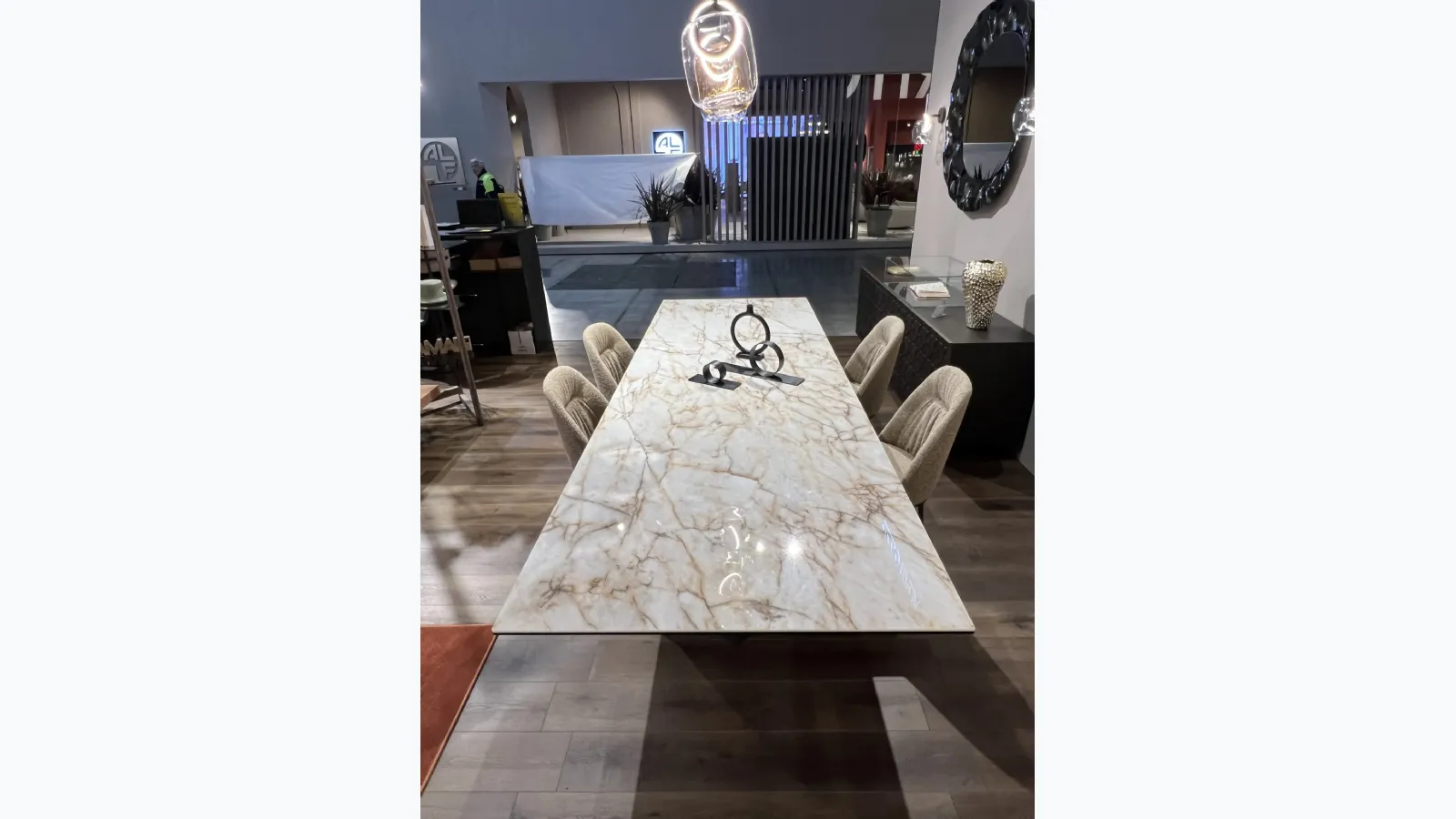 Extensible ceramic table Axel by Ozzio