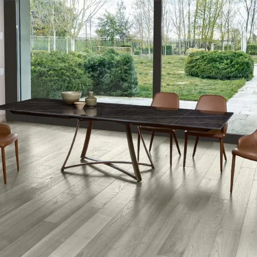 Extendable Big Bang table in Supermarble ceramic by Ingenia.