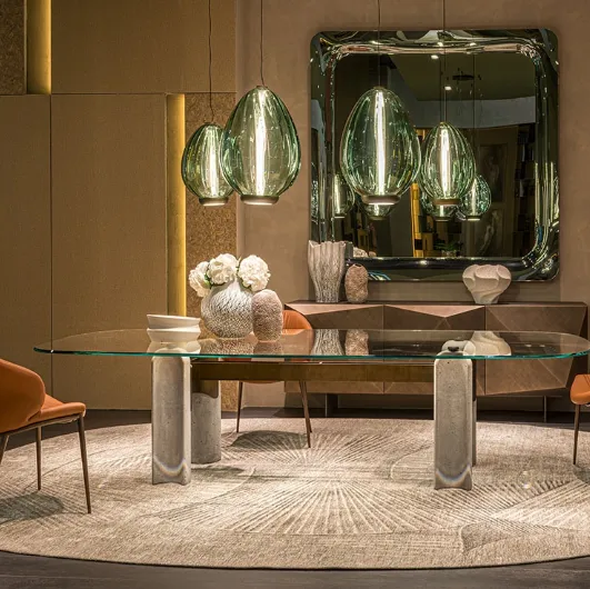 Bilbao Glass Table by Cattelan Italia